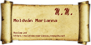 Moldván Marianna névjegykártya