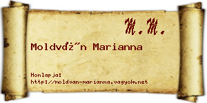 Moldván Marianna névjegykártya